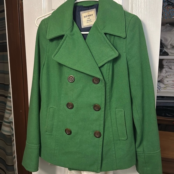 Green Wool Peacoat - Picture 1 of 3